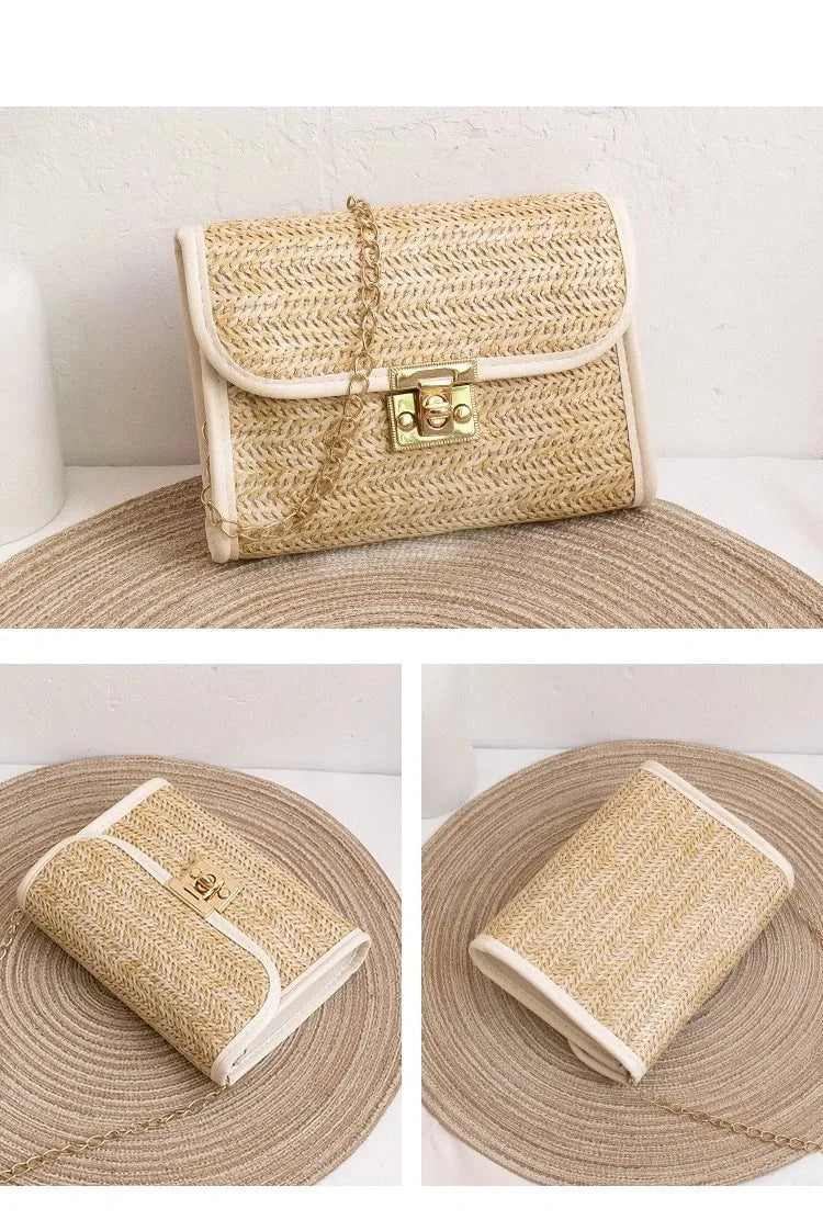 Bolsa de Palha Elegante