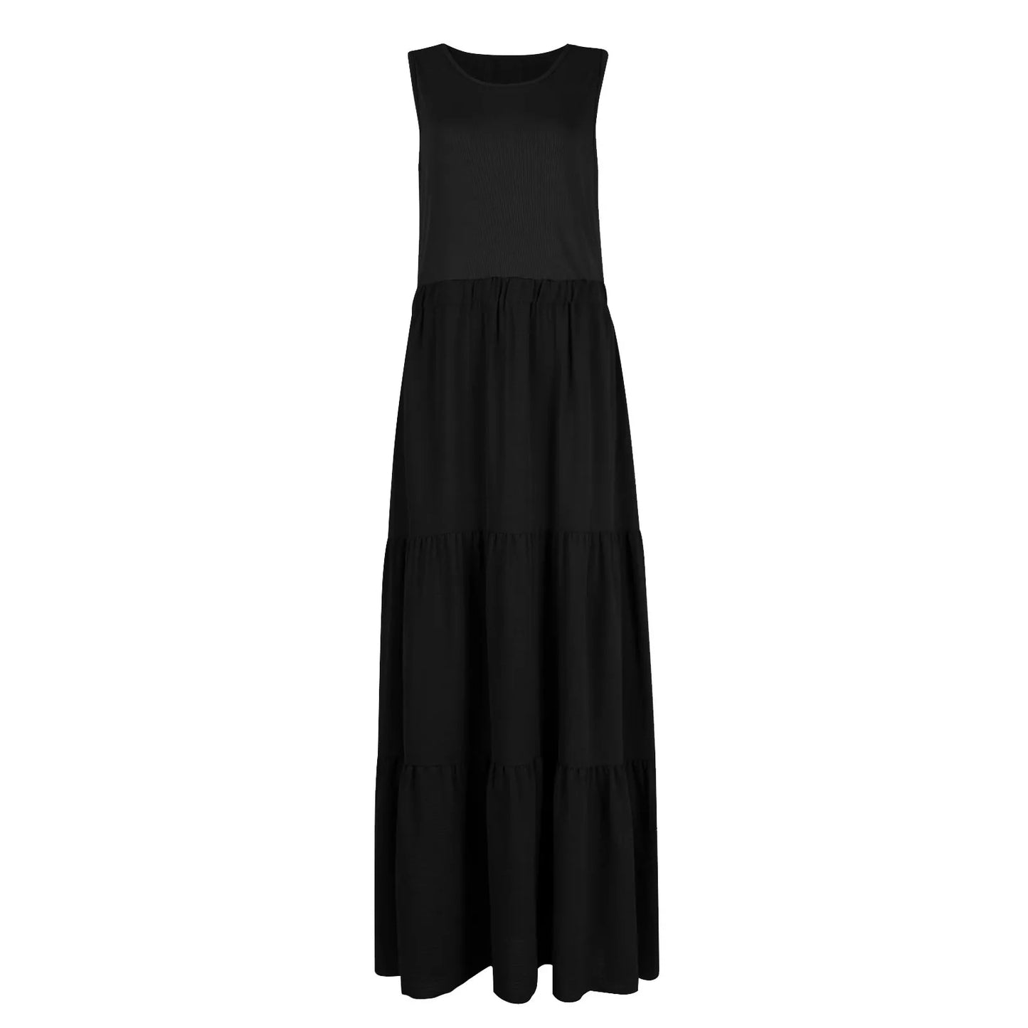 Vestido Longo de Praia Boêmio Sem Mangas
