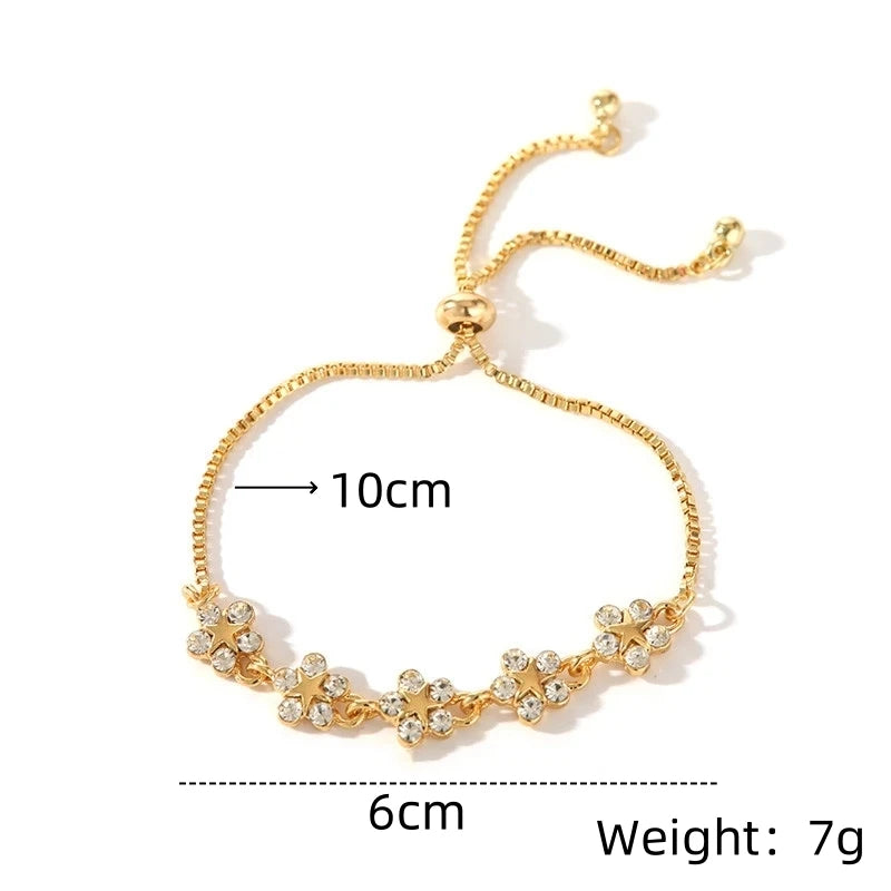 Pulseira Flor Cristal Luxo