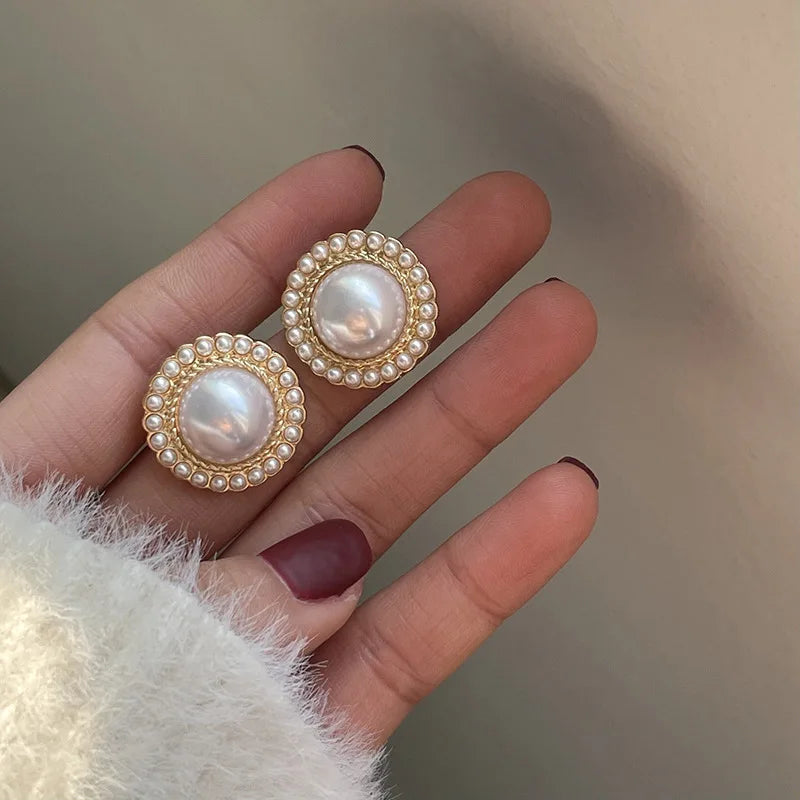 Brincos Boho Pérola Grande