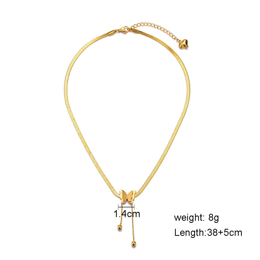 Colar Borboleta Vintage Dourado