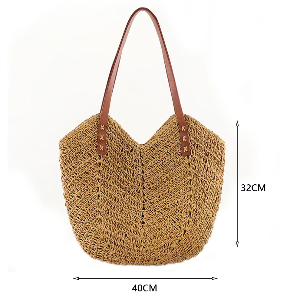 Bolsa de Palha Rattan Oca para Praia
