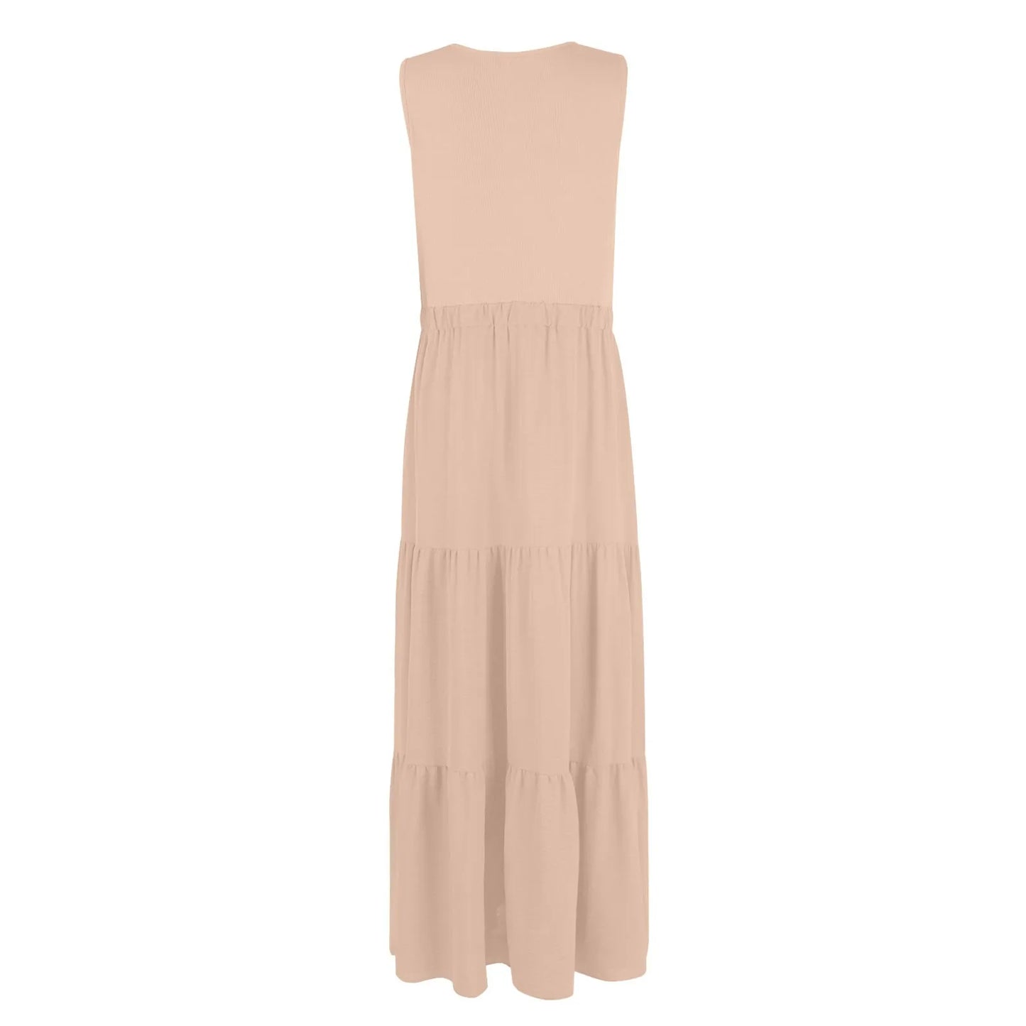 Vestido Longo de Praia Boêmio Sem Mangas