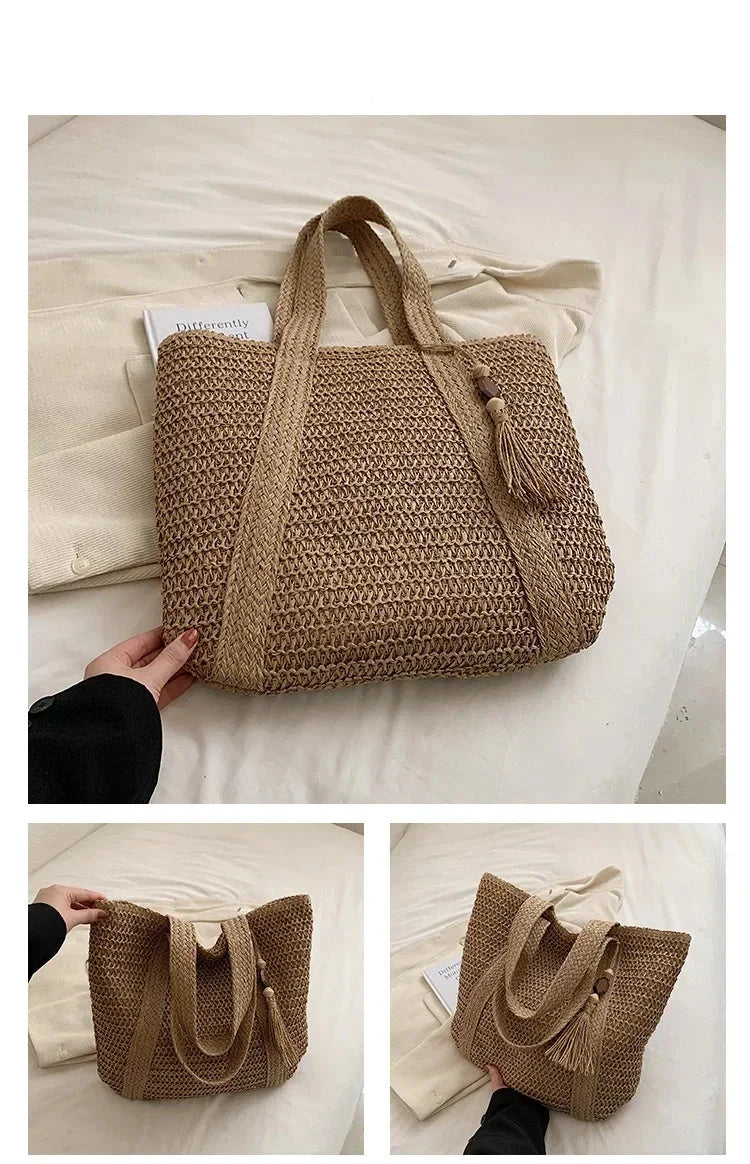 Bolsa de Palha com Franjas