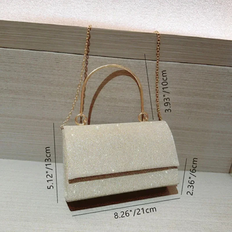 Bolsa de Mão Brilhante para Festas e Eventos