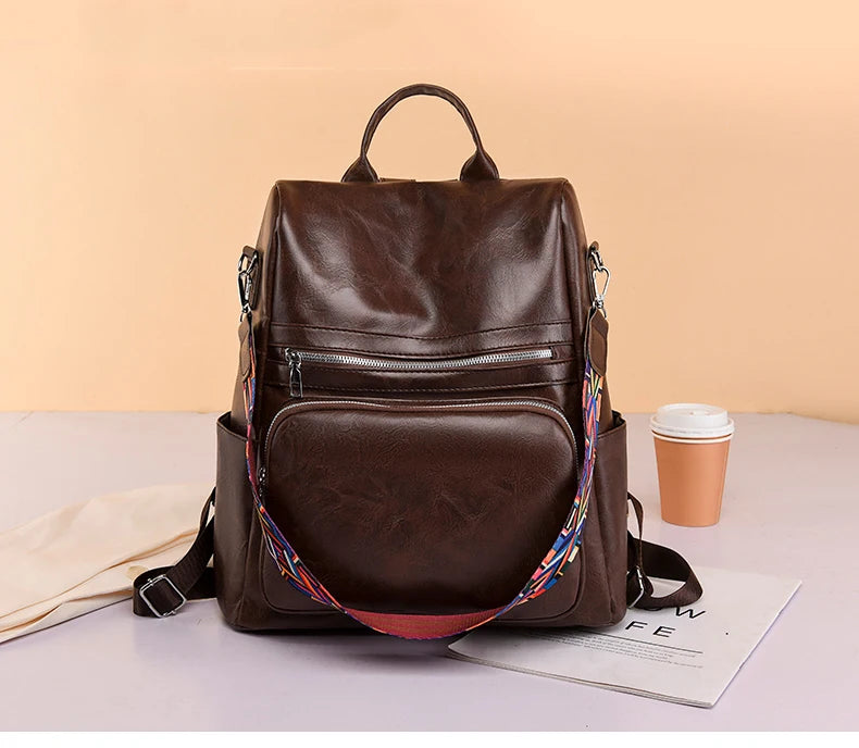 Mochila de Couro Elegante