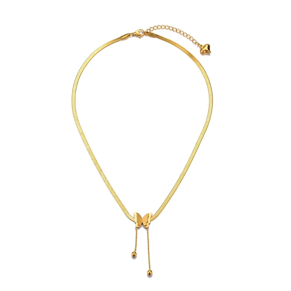 Colar Borboleta Vintage Dourado