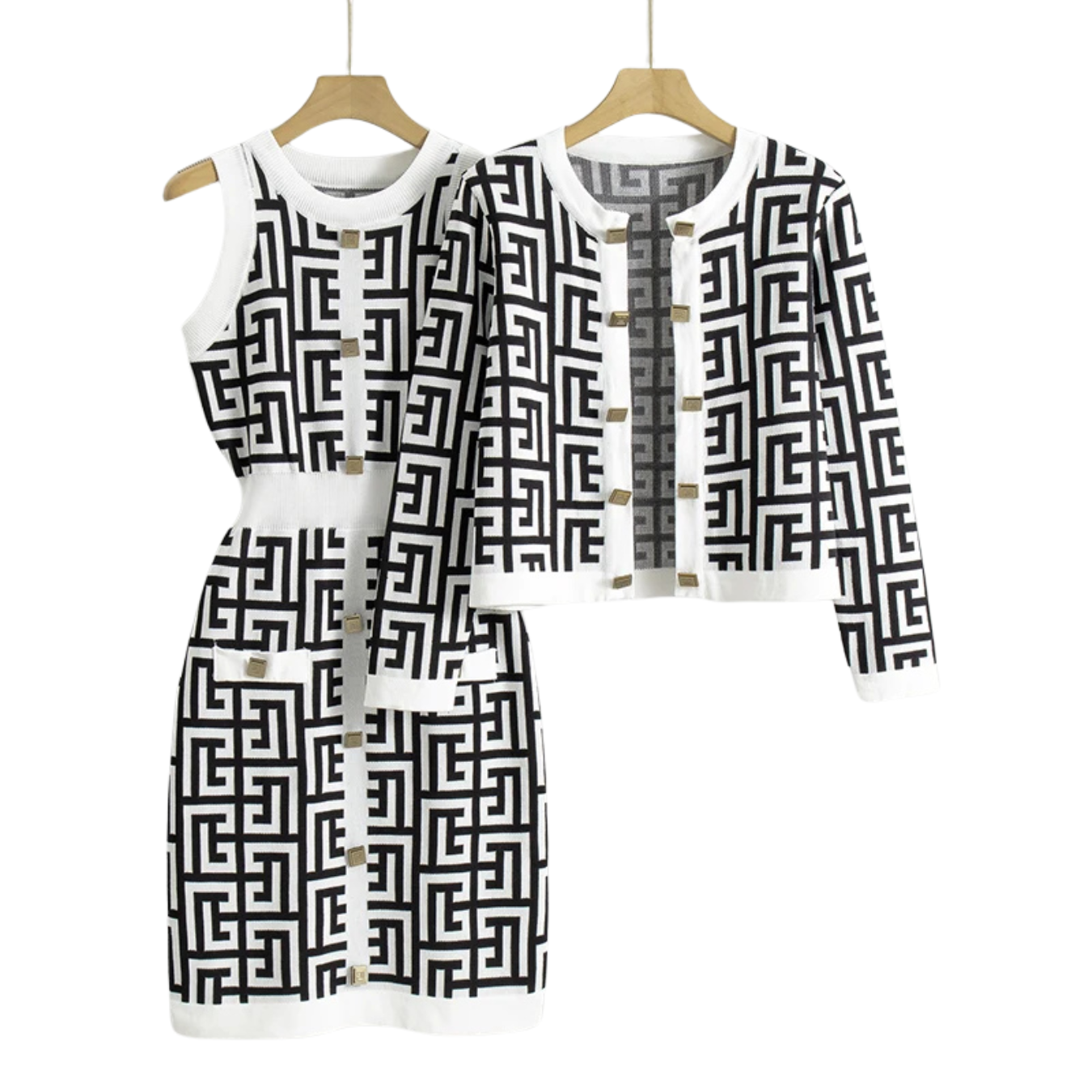 Conjunto Vestido e Suéter