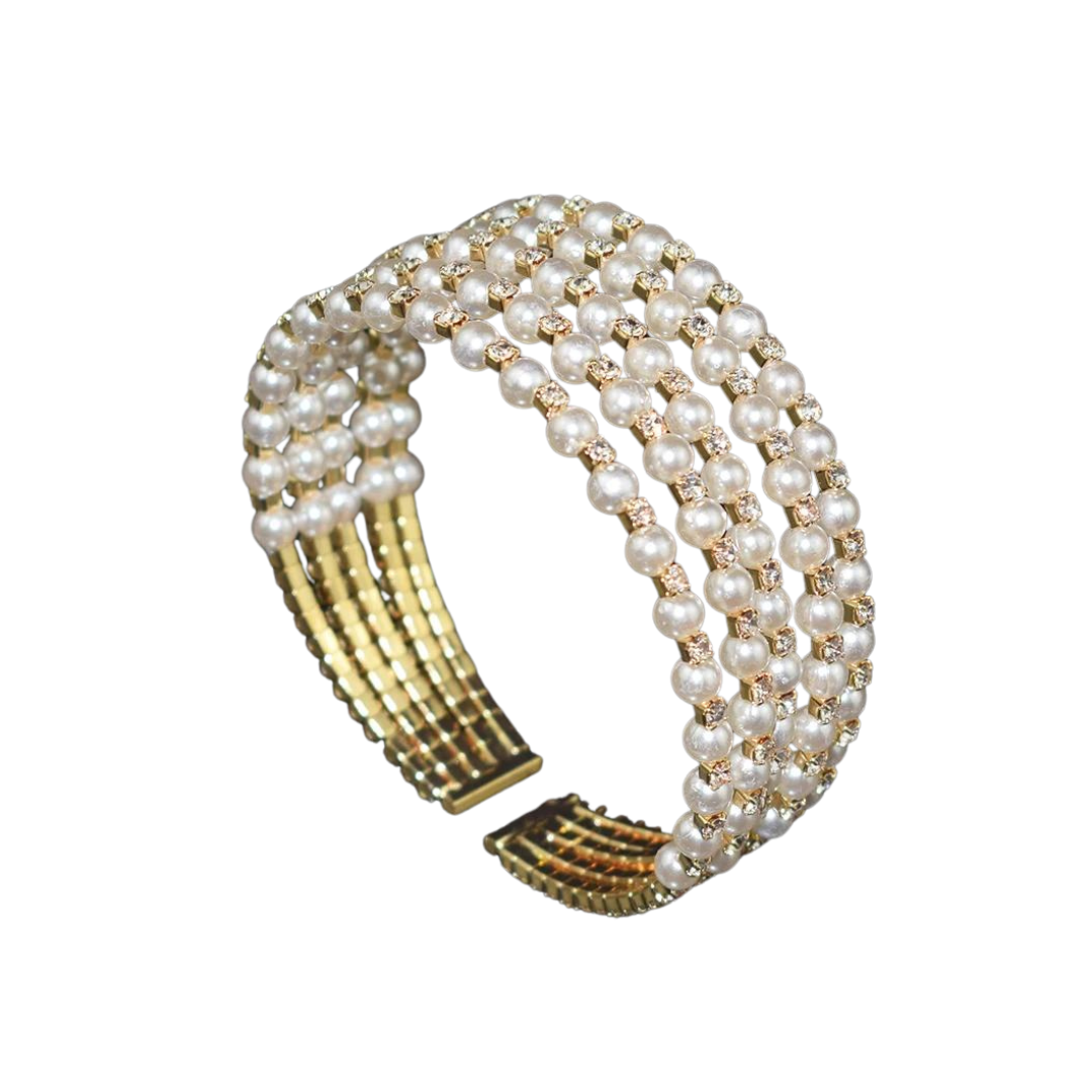 Pulseira Cristal e Pérola