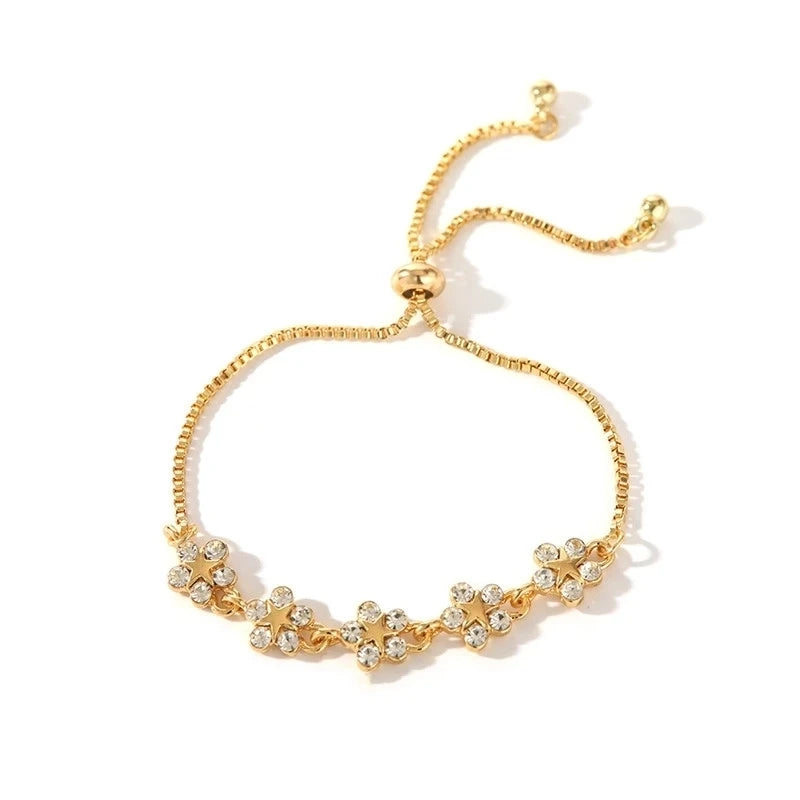 Pulseira Flor Cristal Luxo