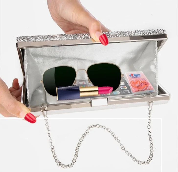 Bolsa de Embreagem Elegante para Mulheres com Lantejoulas