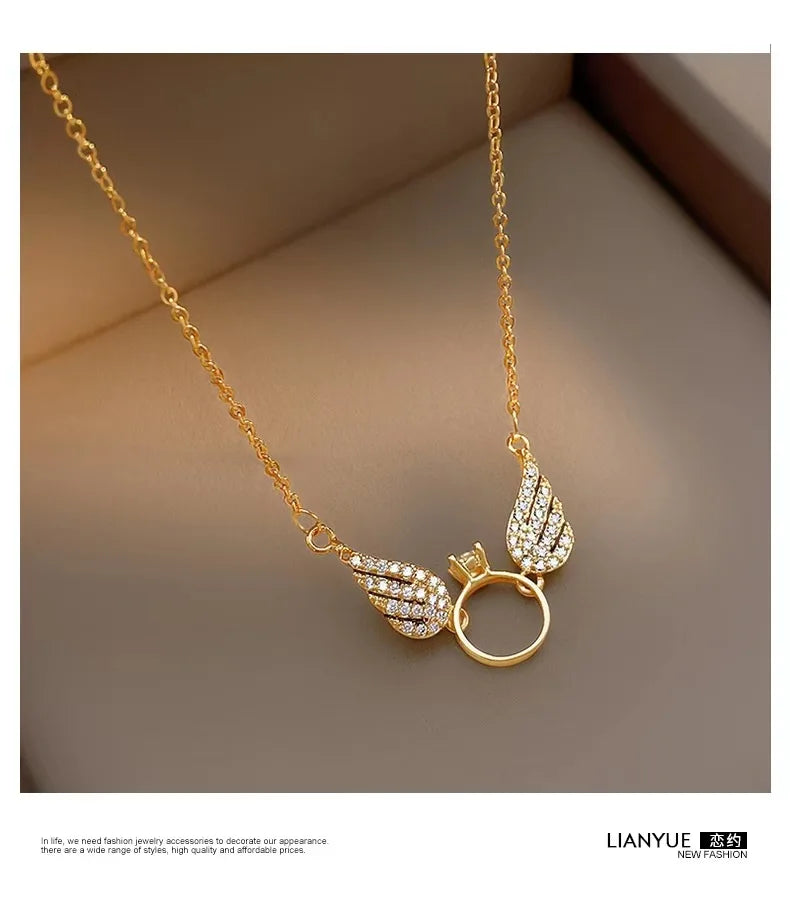 Colar Asas Ouro 24K