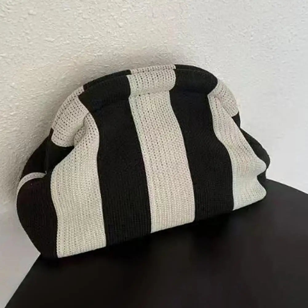 Bolsa de Embreagem Listrada com Grande Capacidade