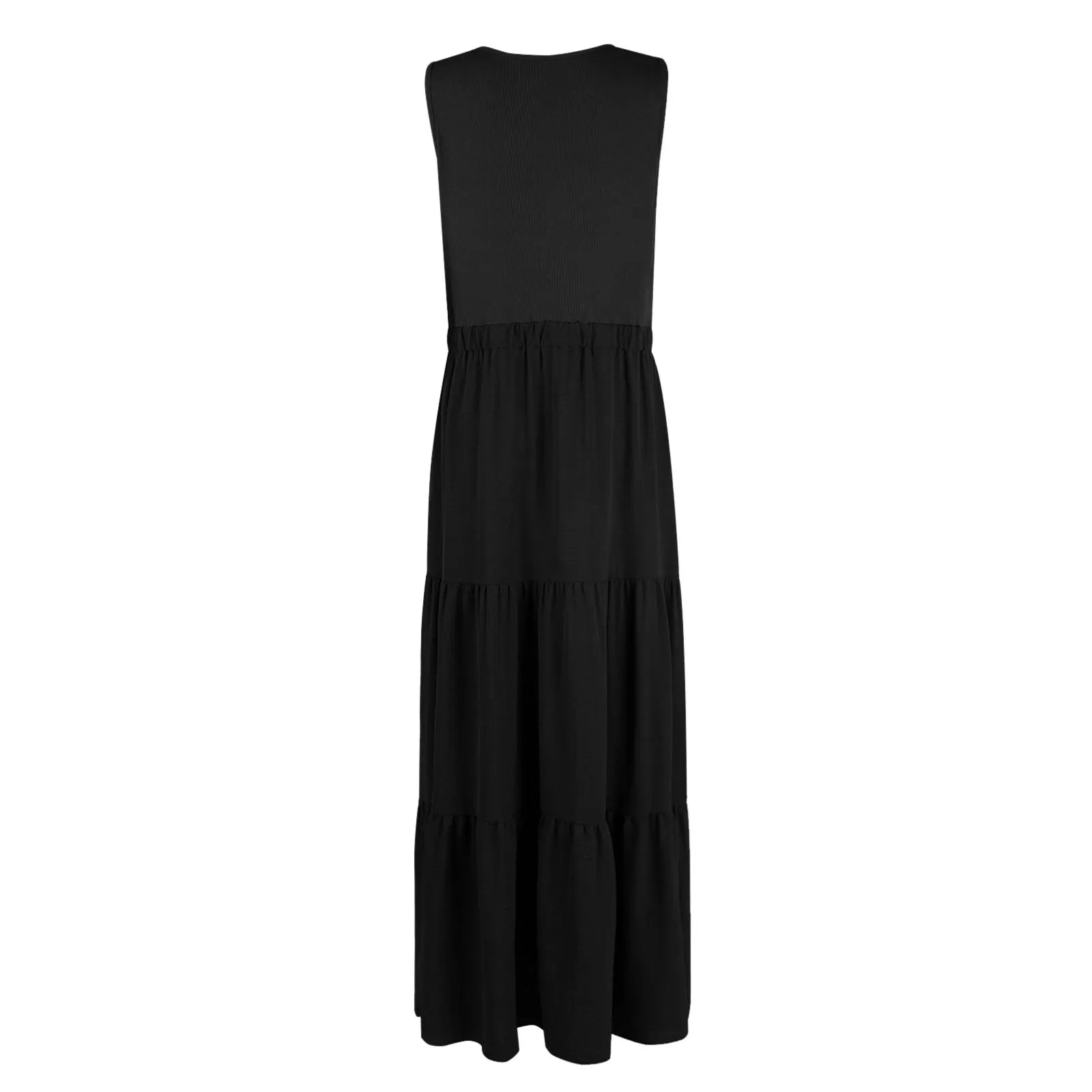 Vestido Longo de Praia Boêmio Sem Mangas