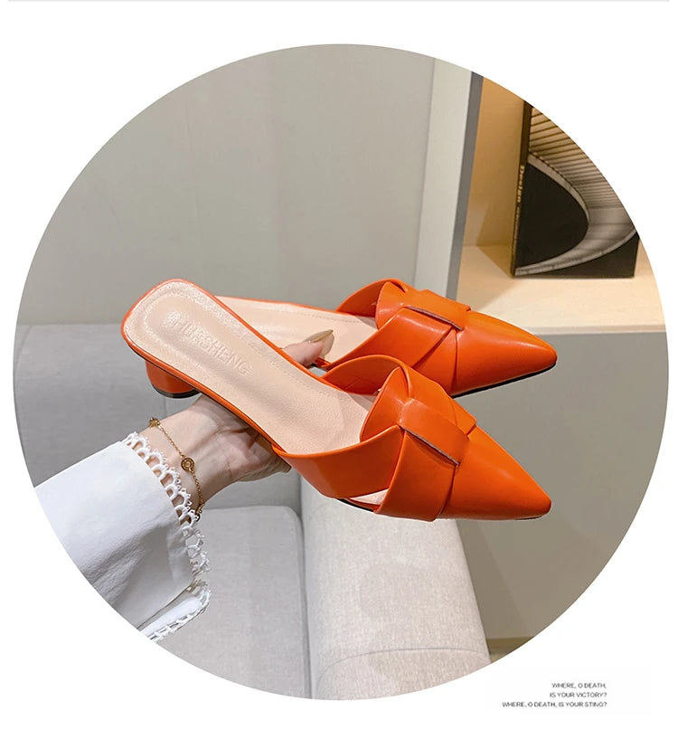 Sapatos de Salto Redondo Elegantes para Mulheres