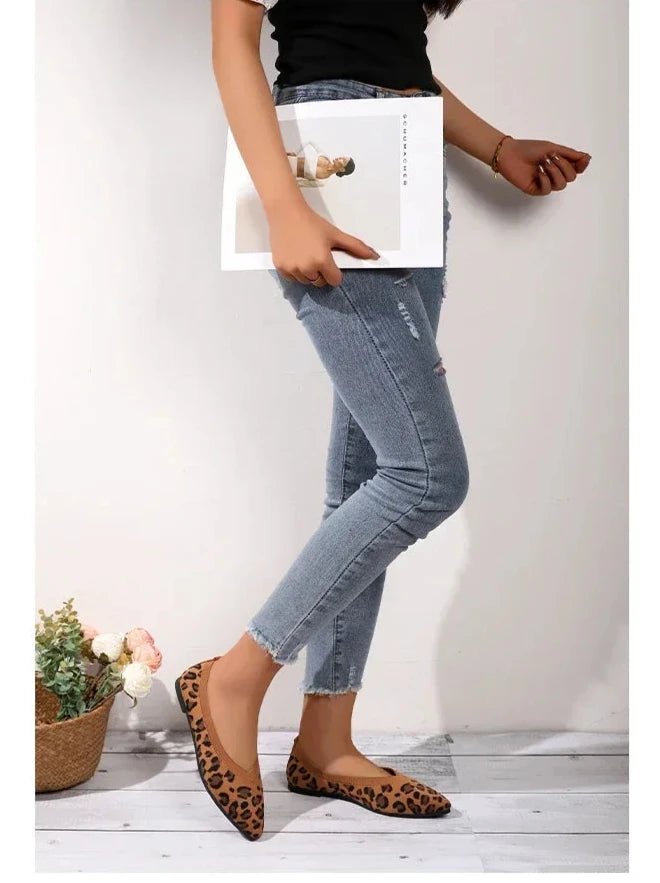 Mocassins Leopardo Femininos Confortáveis