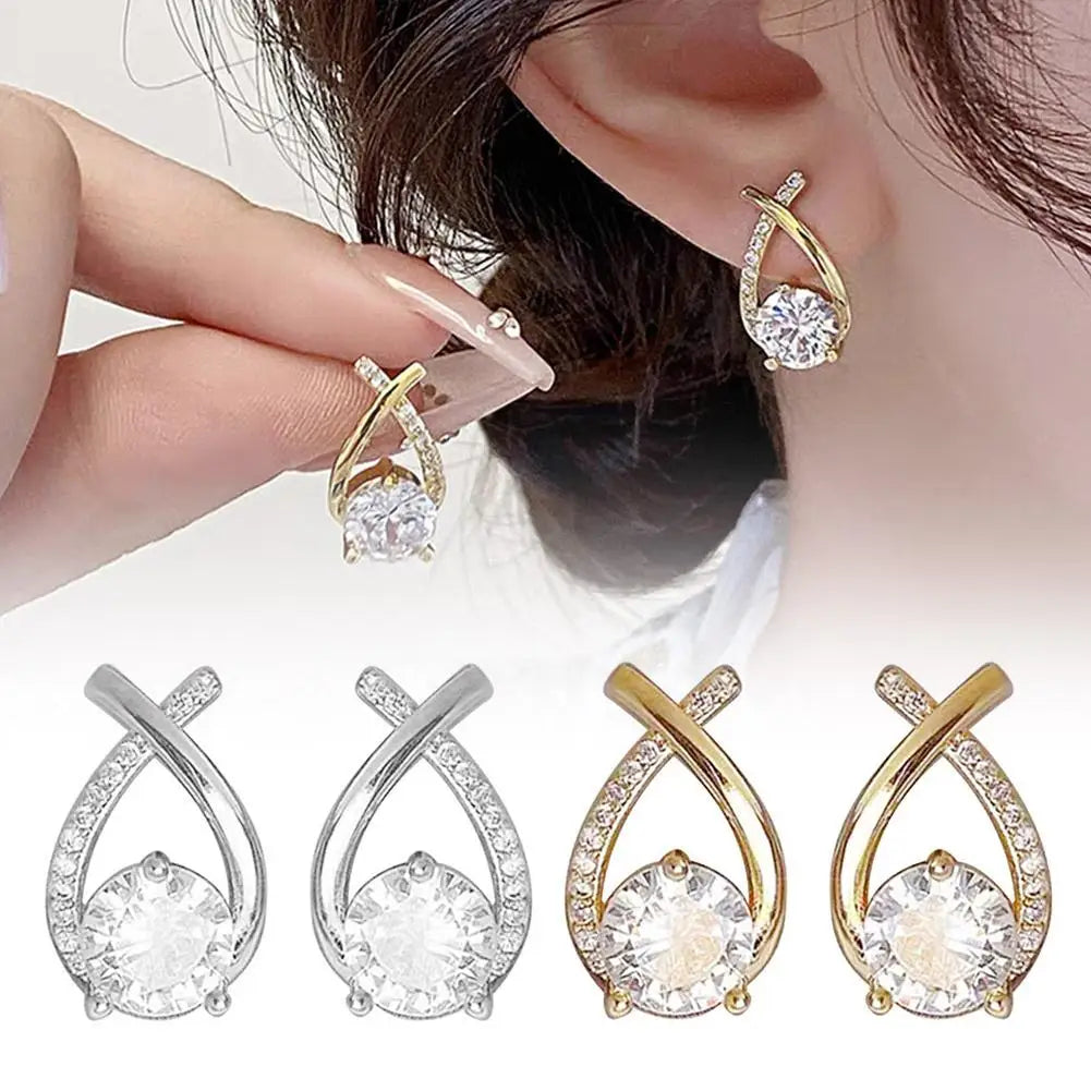 Brincos Elegantes com Cristais