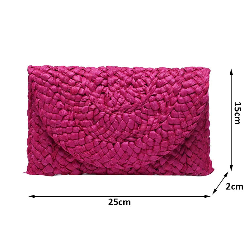 Bolsa Clutch de Palha