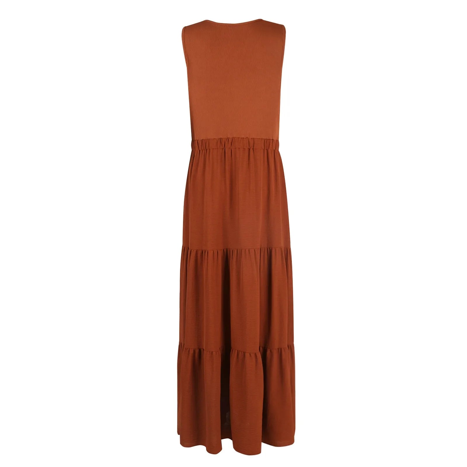 Vestido Longo de Praia Boêmio Sem Mangas