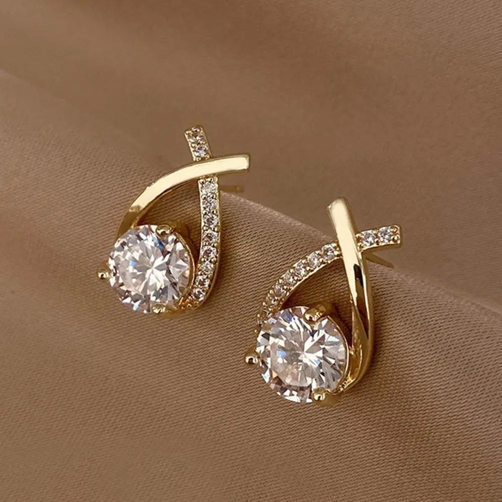 Brincos Elegantes com Cristais