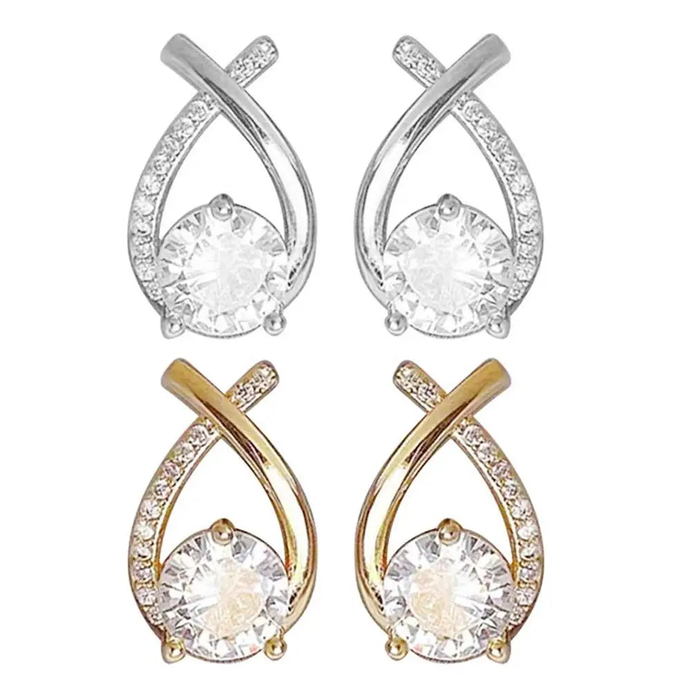 Brincos Elegantes com Cristais