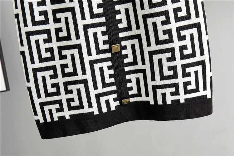Conjunto Casual de Suéter e Vestido de Malha para Mulheres