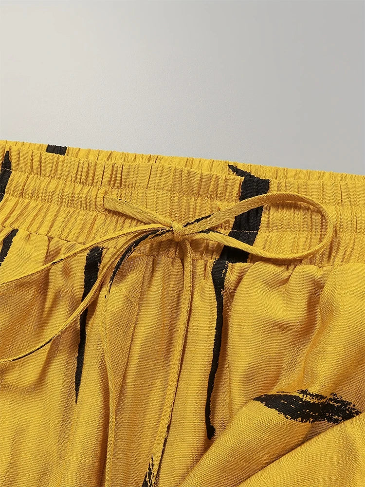 Conjunto Feminino Estampado com Calça e Blusa de Manga Longa