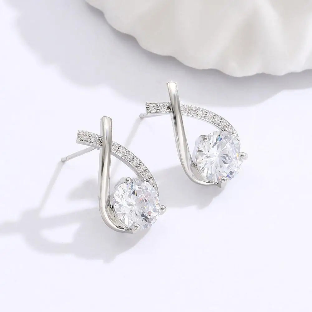 Brincos Elegantes com Cristais