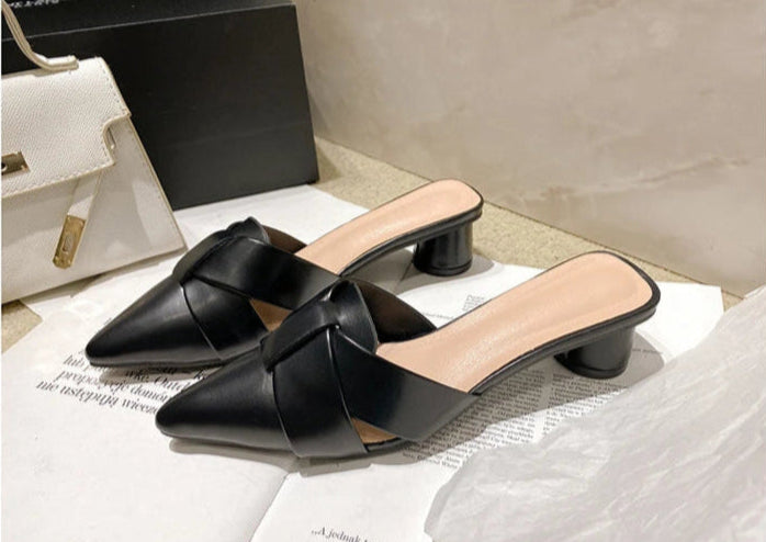 Sapatos de Salto Redondo Elegantes para Mulheres