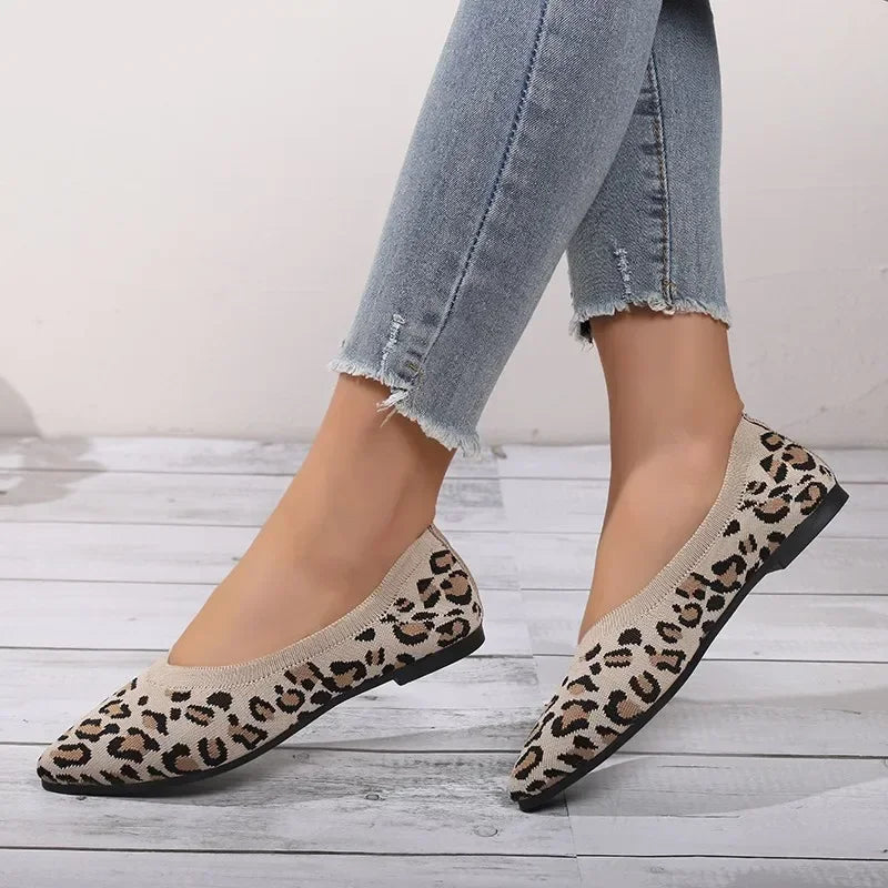 Mocassins Leopardo Femininos Confortáveis