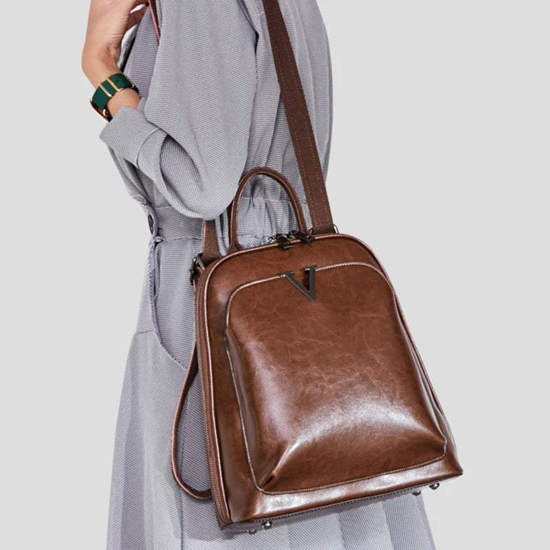 Mochila em Couro Elegante