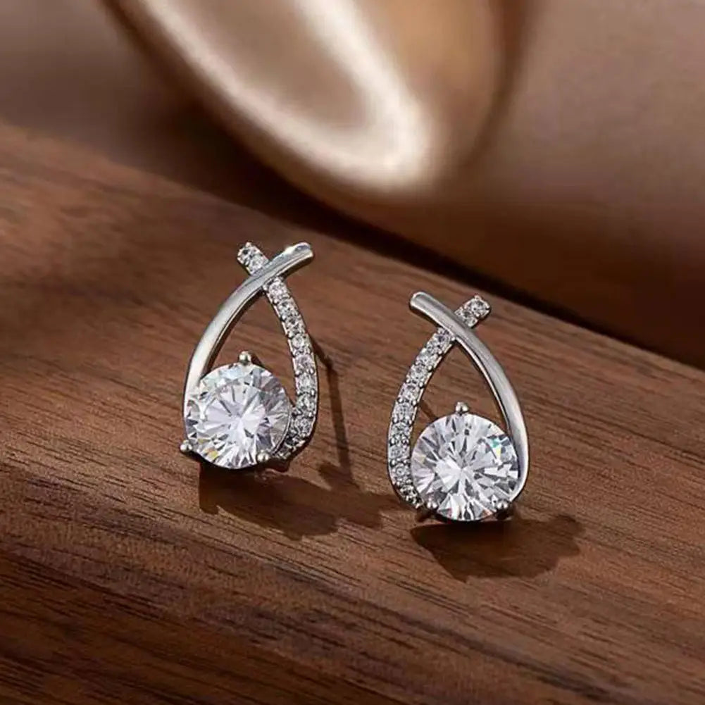 Brincos Elegantes com Cristais