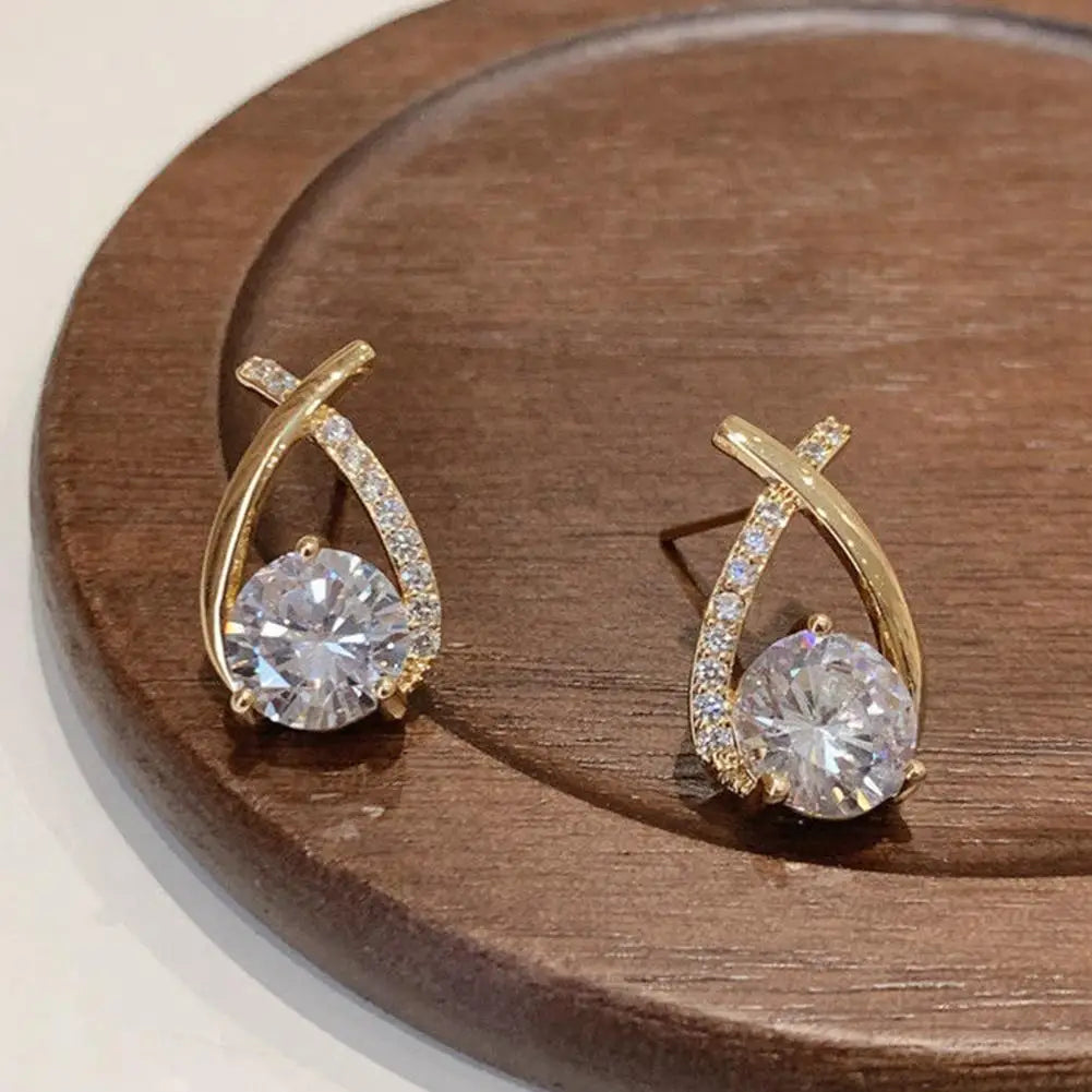 Brincos Elegantes com Cristais