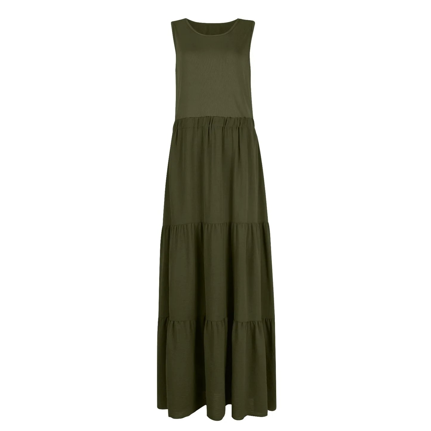 Vestido Longo de Praia Boêmio Sem Mangas