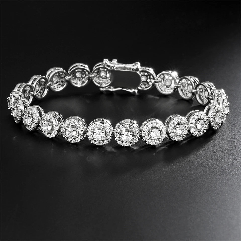 Pulseira Luxuosa com Zircônia