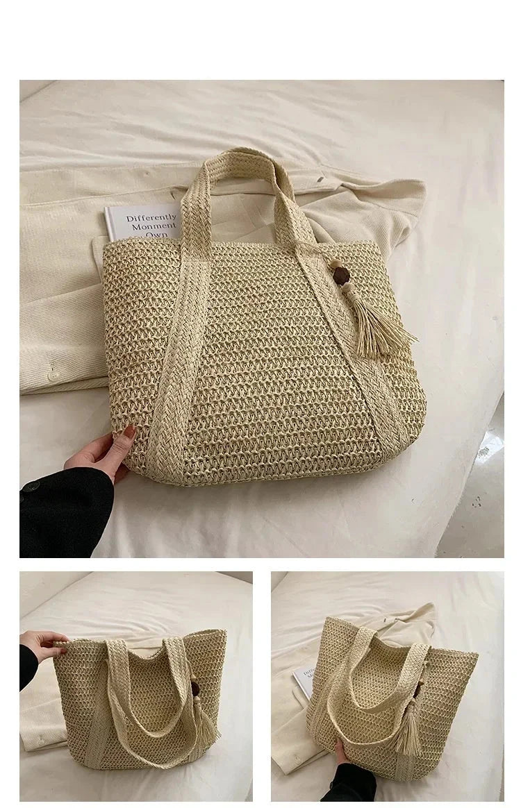 Bolsa de Palha com Franjas