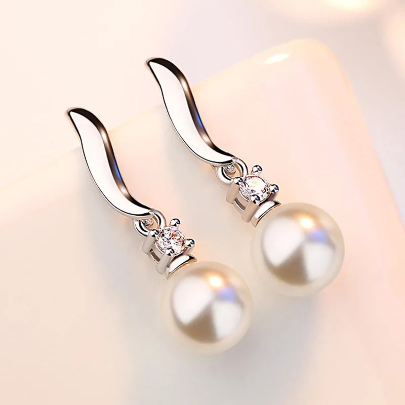 Brincos Pérola e Cristal