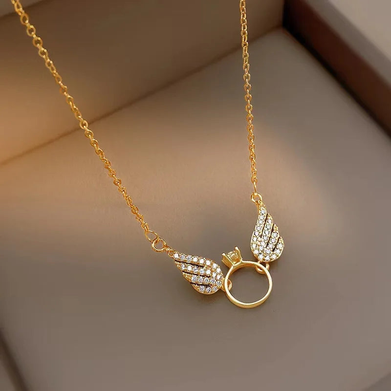 Colar Asas Ouro 24K