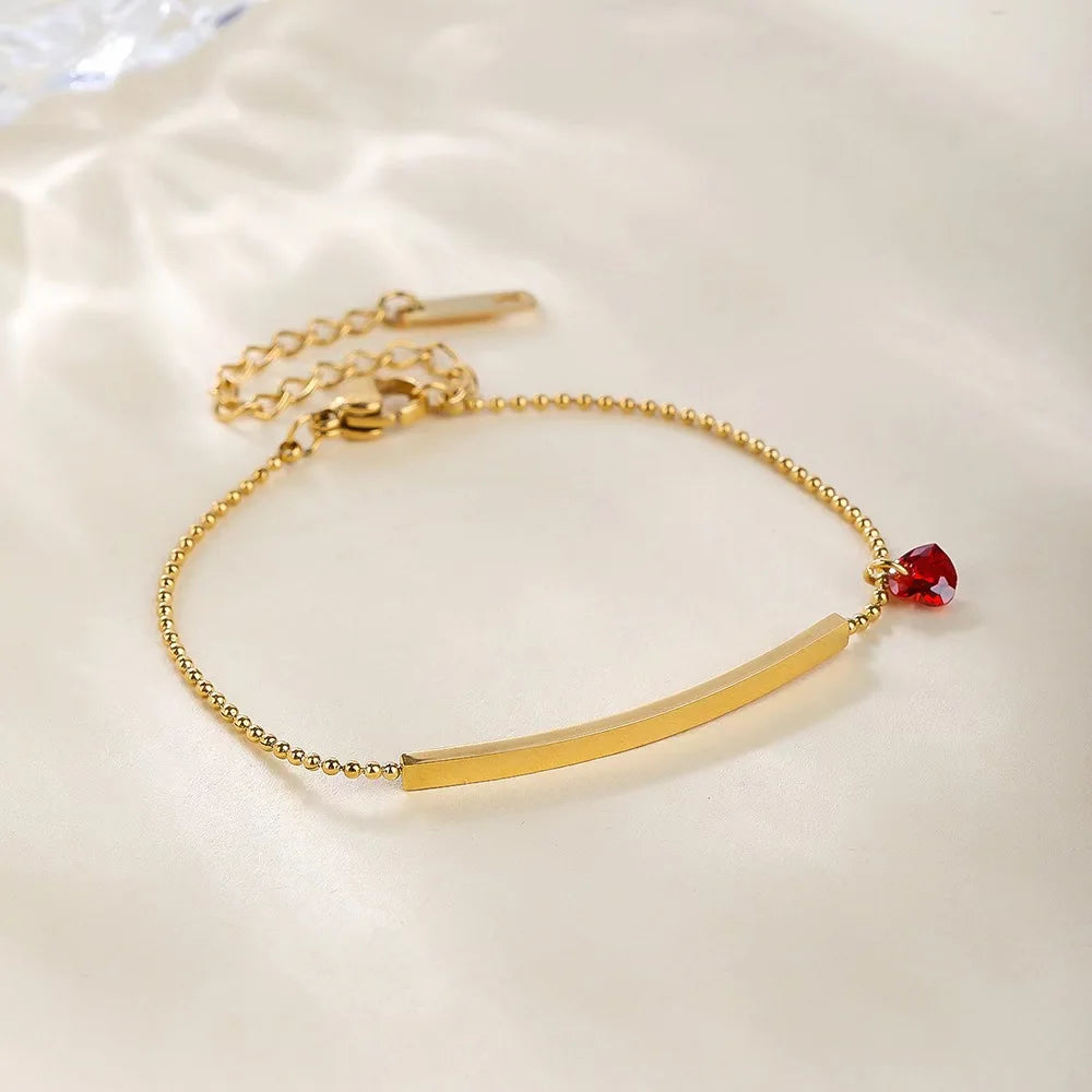 Pulseira Coração Vermelho