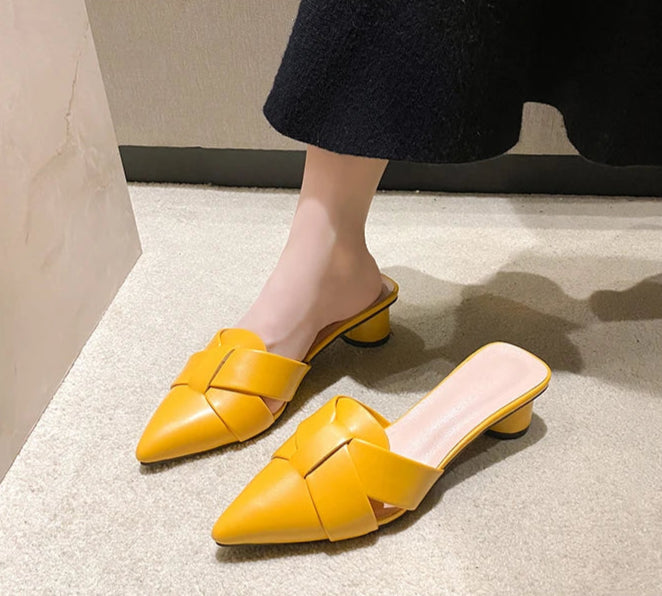 Sapatos de Salto Redondo Elegantes para Mulheres
