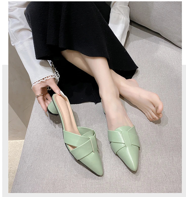 Sapatos de Salto Redondo Elegantes para Mulheres