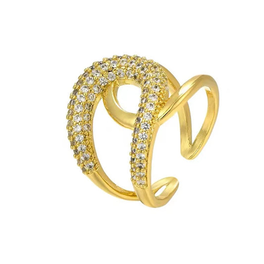 Anel Dourado Luxo