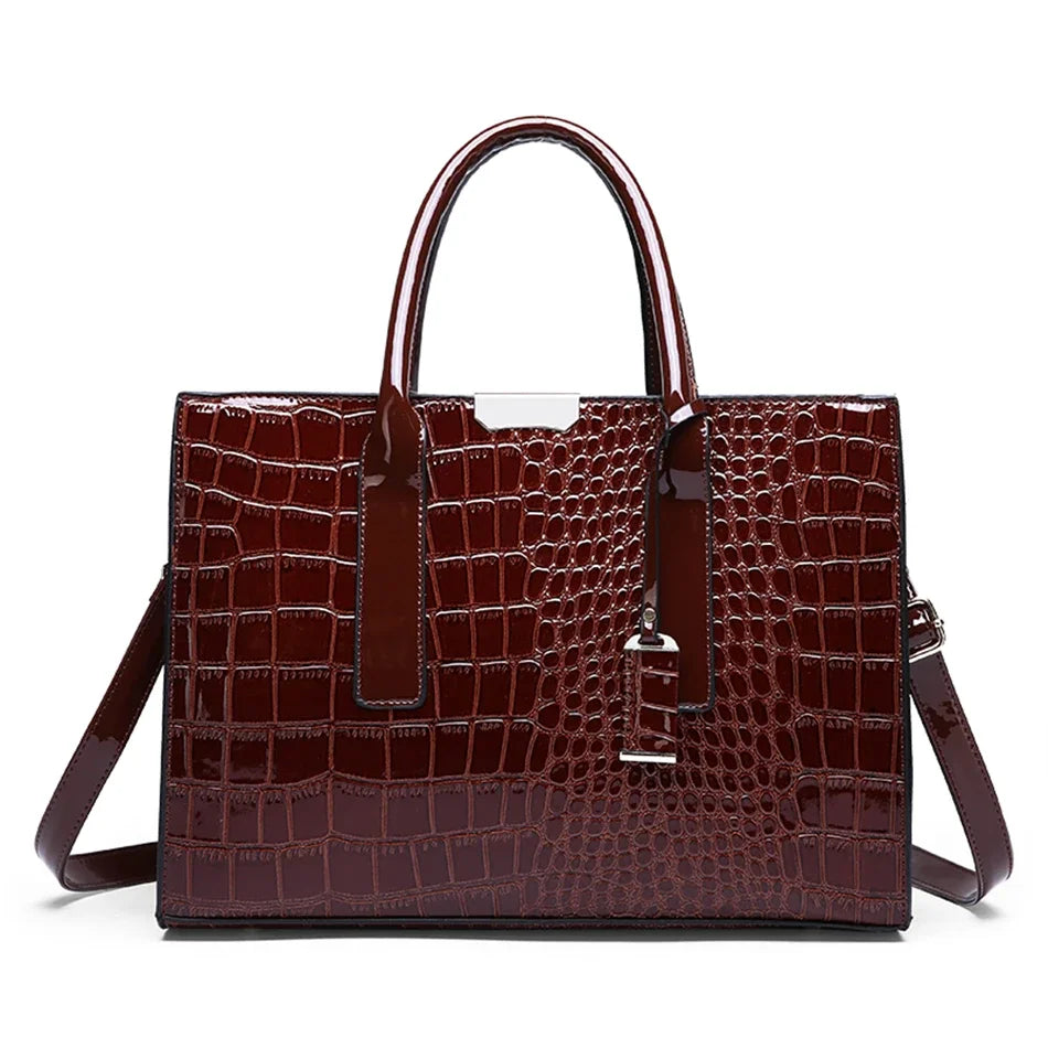Bolsas Tote Estampa Crocodilo
