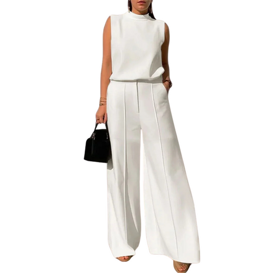 Conjunto Elegante de Calças e Regata para Mulheres