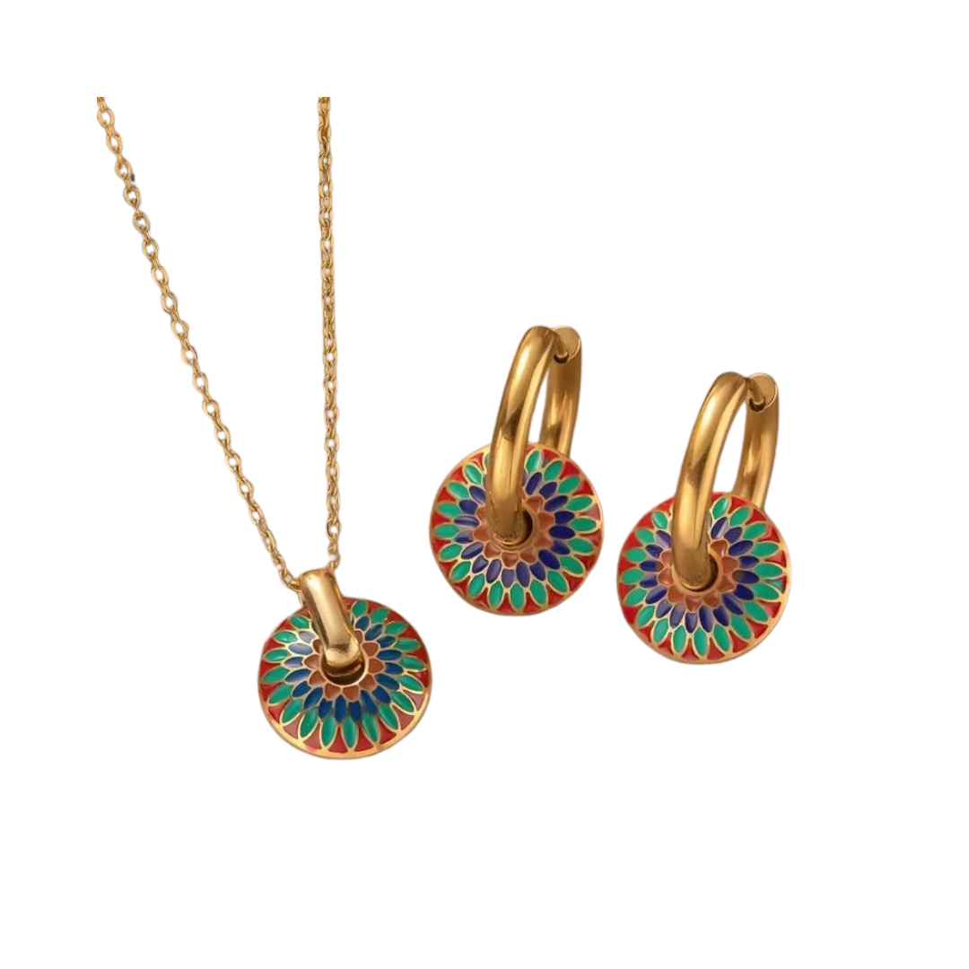 Conjunto Vintage Pintado Margarida