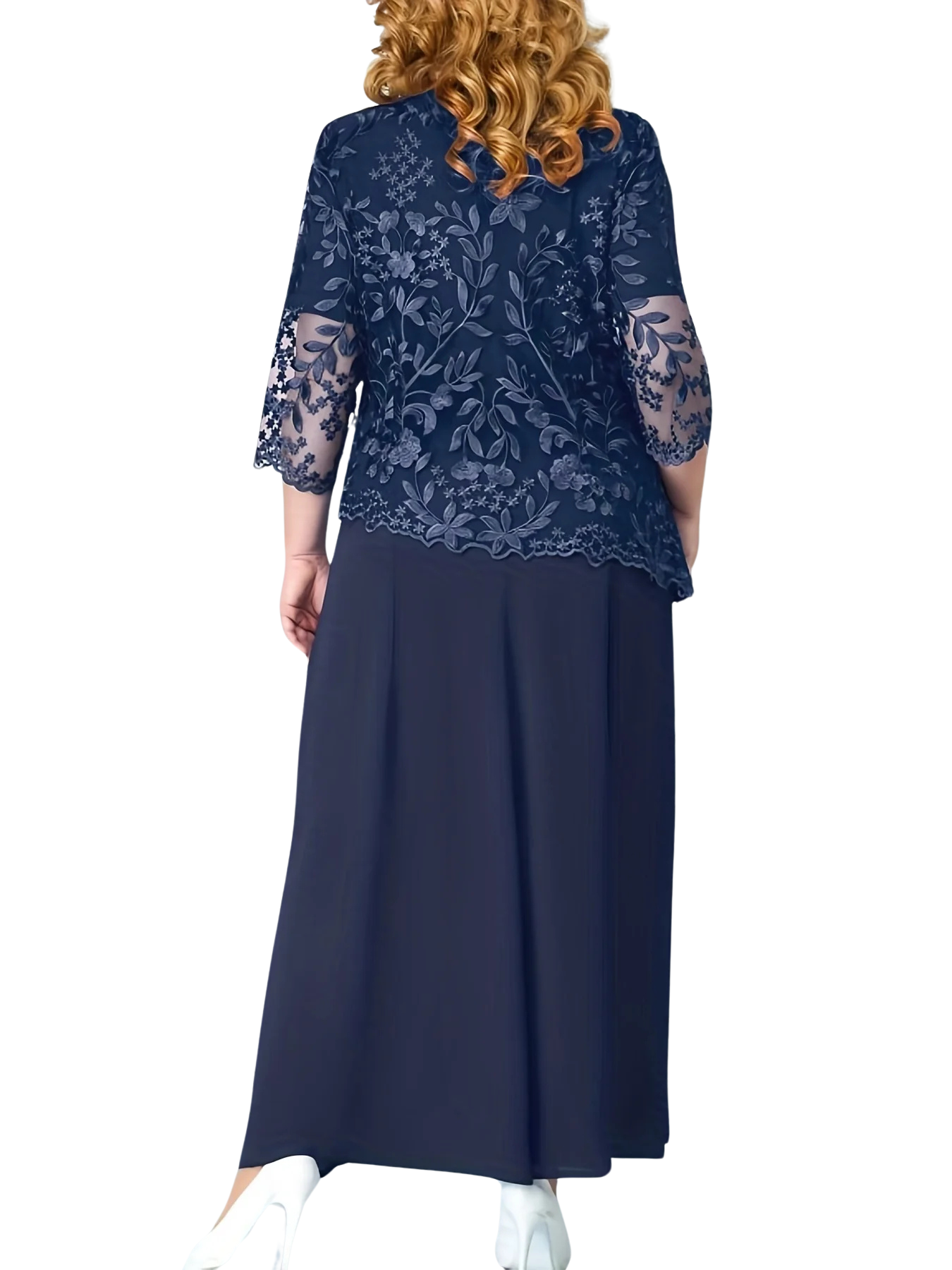 Vestido Bordado em Renda