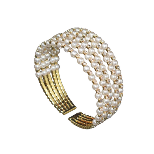 Pulseira Cristal e Pérola